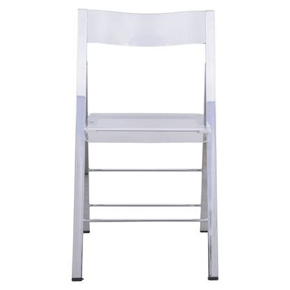 Menno Modern Acrylic Folding Chair, Set of 4