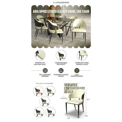 Aria Series Modern Dining Chair in Blue Set of 2