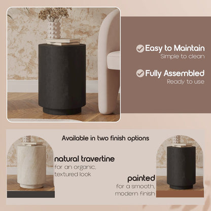 Modern Side End Table Ramble Series In Black