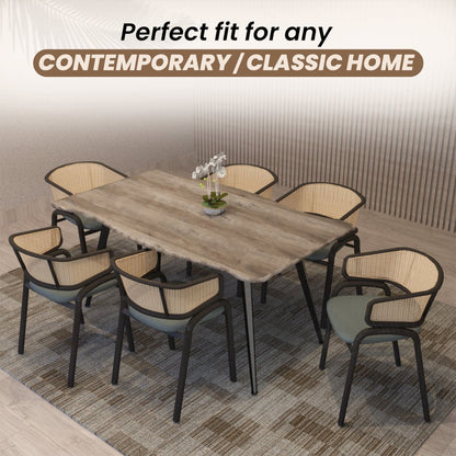 Ervilla - Dining Chair - Grey Leather