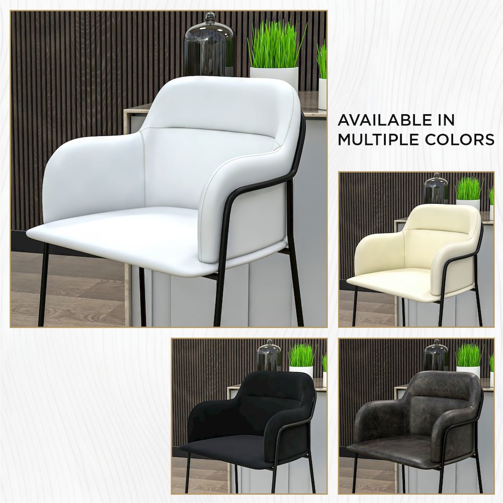 Axis Collection Modern Bar height Chair in White