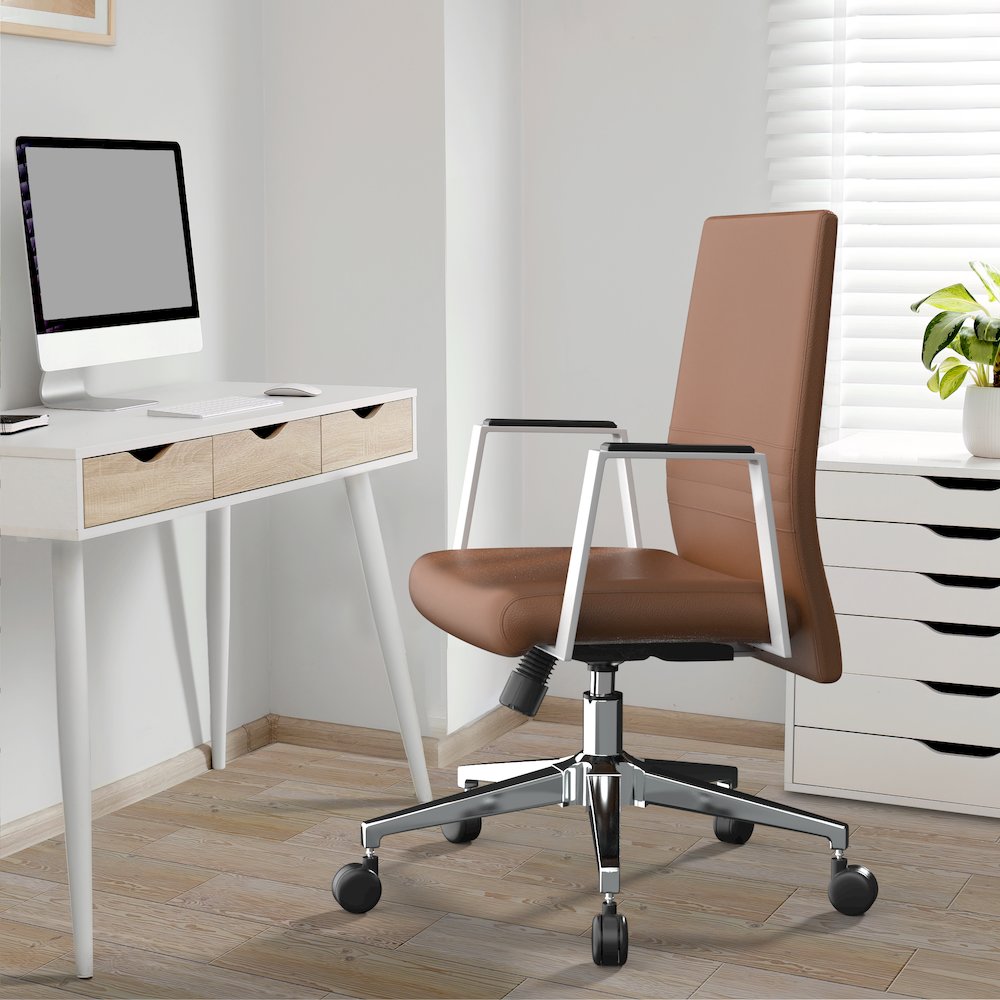 Aleen Office Chair in Dark Brown