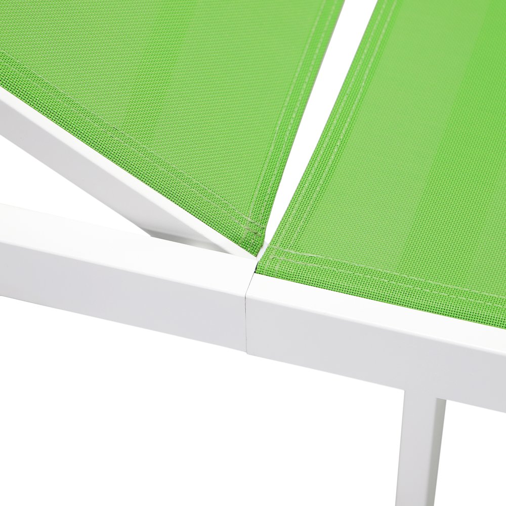 Marlin Patio Chaise Lounge Chair With White Aluminum Frame
