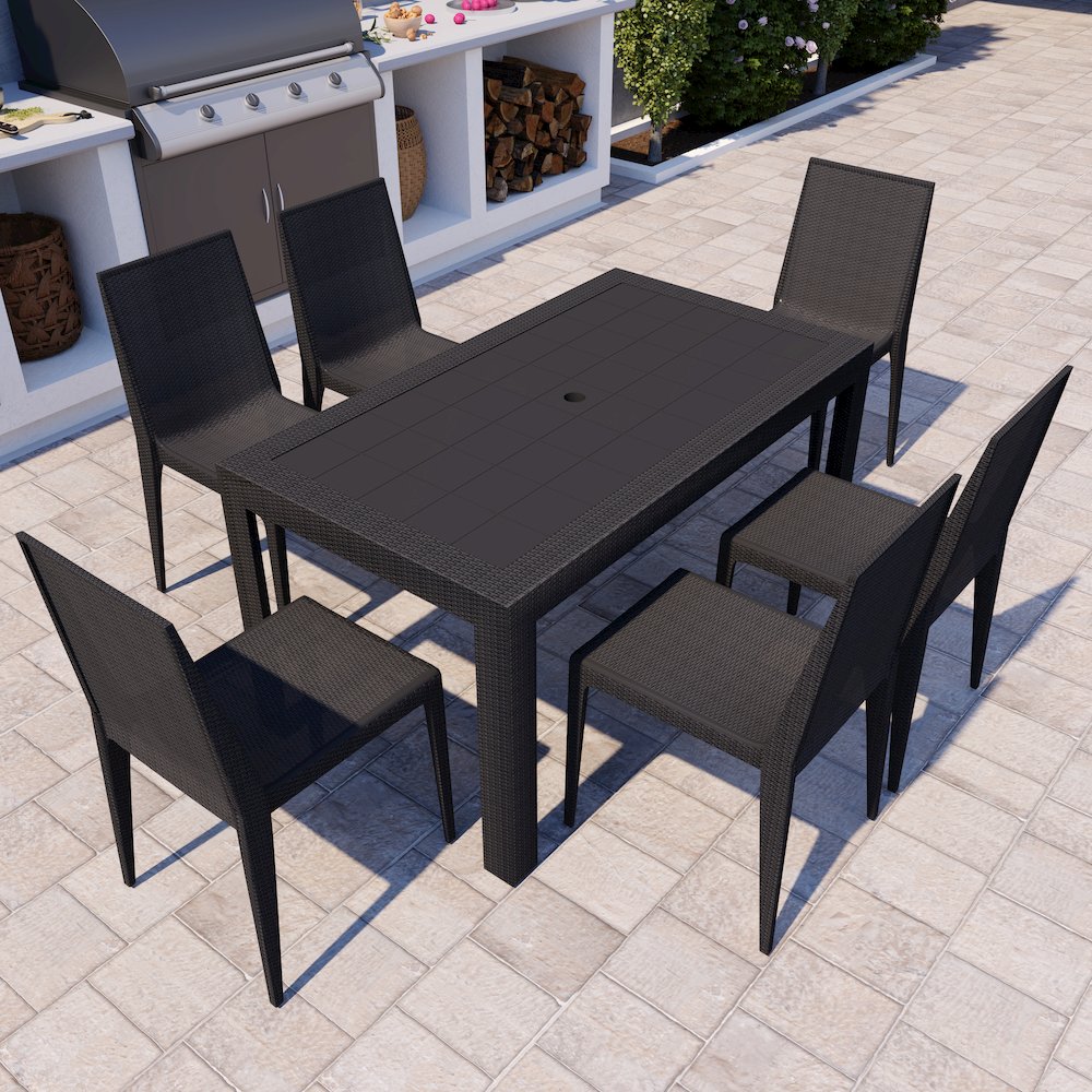 Weave Mace Indoor/Outdoor Dining Chair (Armless)