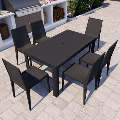 Weave Mace Indoor/Outdoor Dining Chair (Armless)