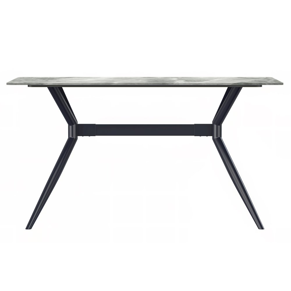 Elega Series Black Carbon Steel Dining Table