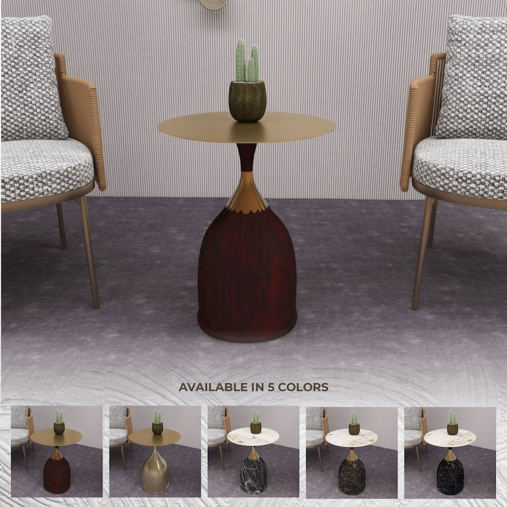 Oslo Collection Modern End Table In Wood Brown