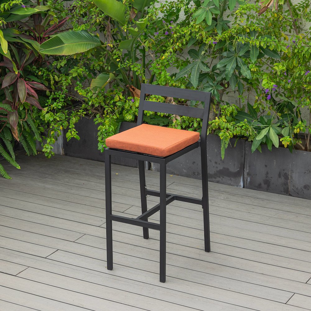 Chelsea Collection Modern Aluminum Outdoor Bar Chair Set of 4