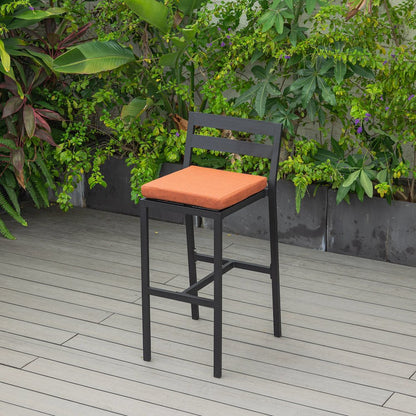 Chelsea Collection Modern Aluminum Outdoor Bar Chair Set of 4