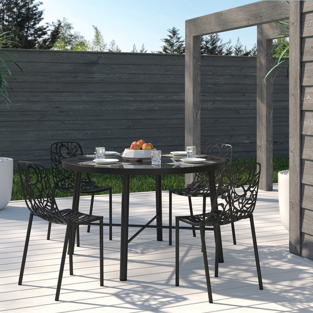 Modern Devon Aluminum Chair, Set of 4