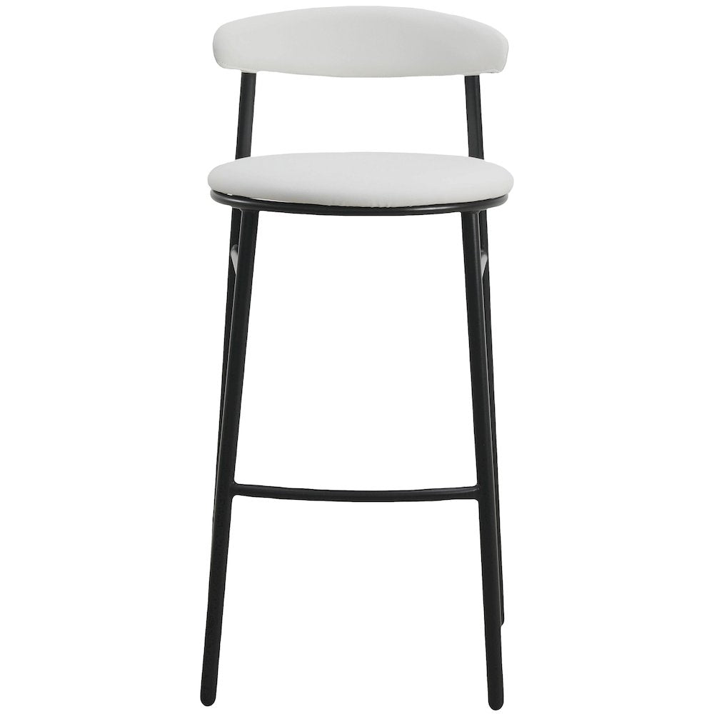 Lume Collection Modern Bar Stool in Grey Set of 2