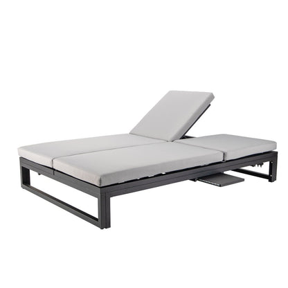 Chelsea Convertible Lounge Reclining Double Chaise With Cushions