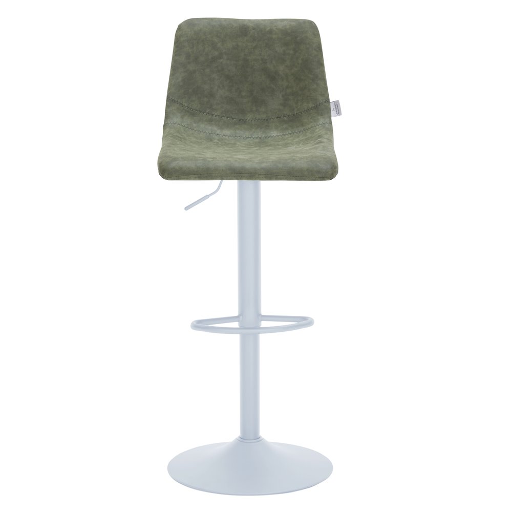 Tilbury - Bar stool - White Base-Olive Green