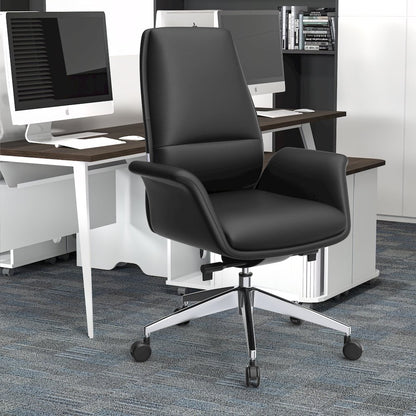 Summit Series Office Chair In Black Leather