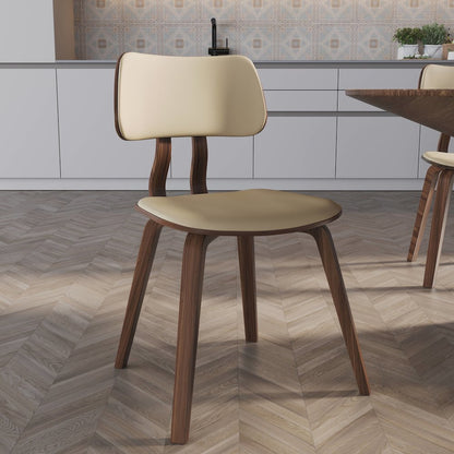 5-Piece Dining Set in Walnut/Cream