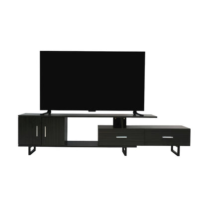 Avery Mid-Century Modern TV Stand with MDF Cabinet and Powder Coated Steel Legs
