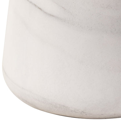Modern Side End Table Glint Series In Marble White