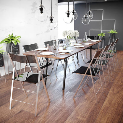 Menno Modern Acrylic Folding Chair, Set of 2