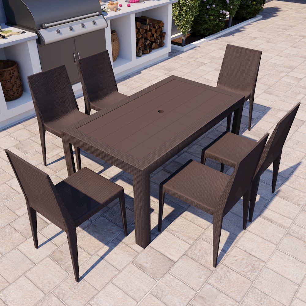 Weave Mace Indoor/Outdoor Dining Chair (Armless)