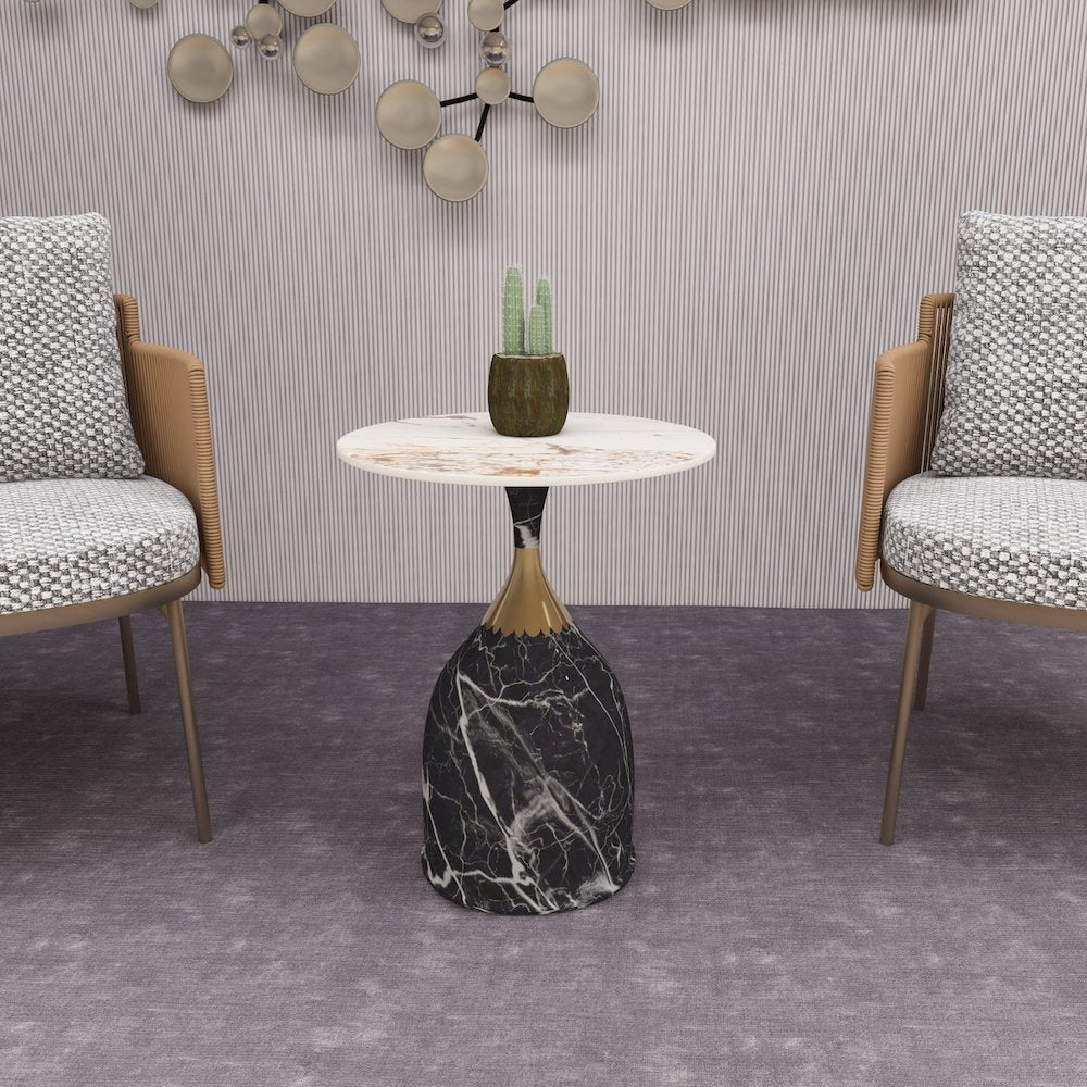 Oslo Collection Modern End Table In Grey