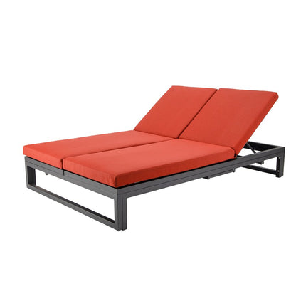 Chelsea Convertible Lounge Reclining Double Chaise With Cushions