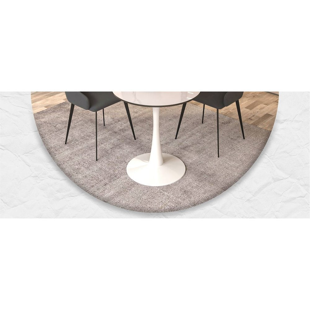 Zuno Collection Modern Single Seater Sofa in White Velvet