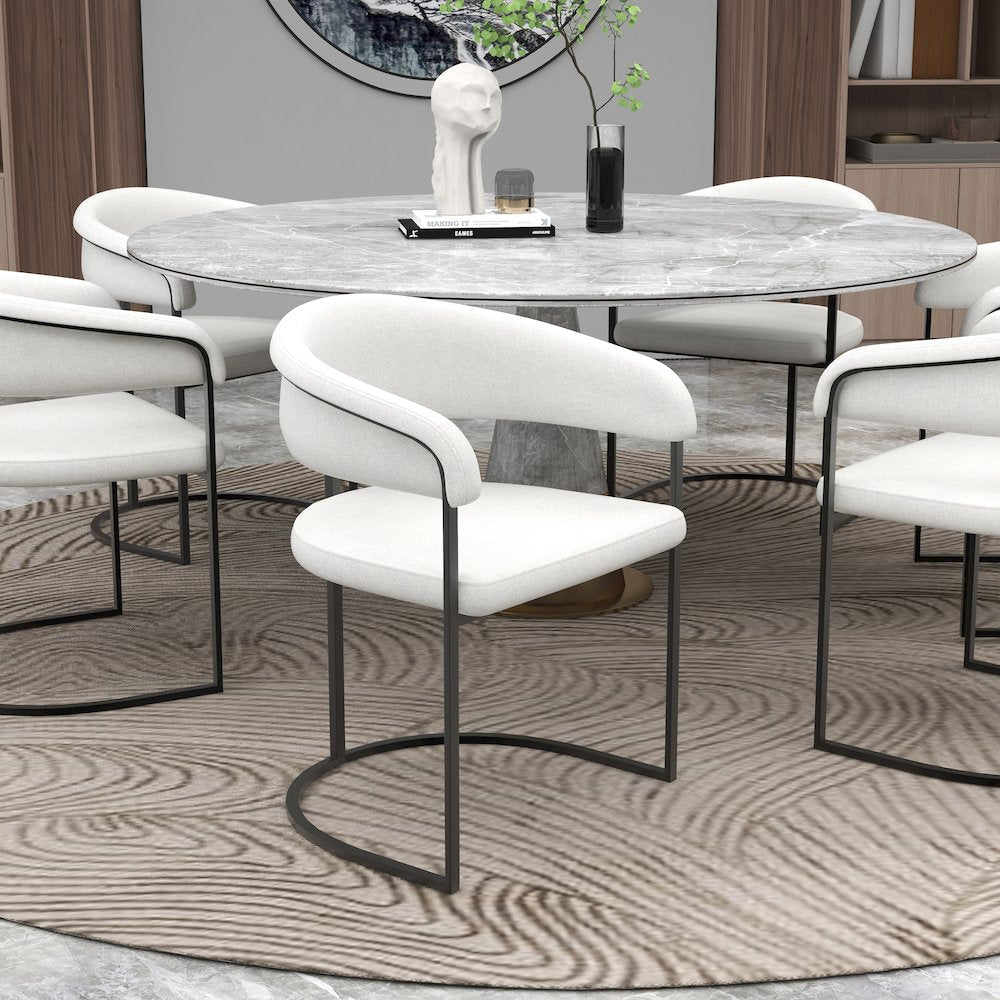 Aero Collection Modern Dining Chair in White