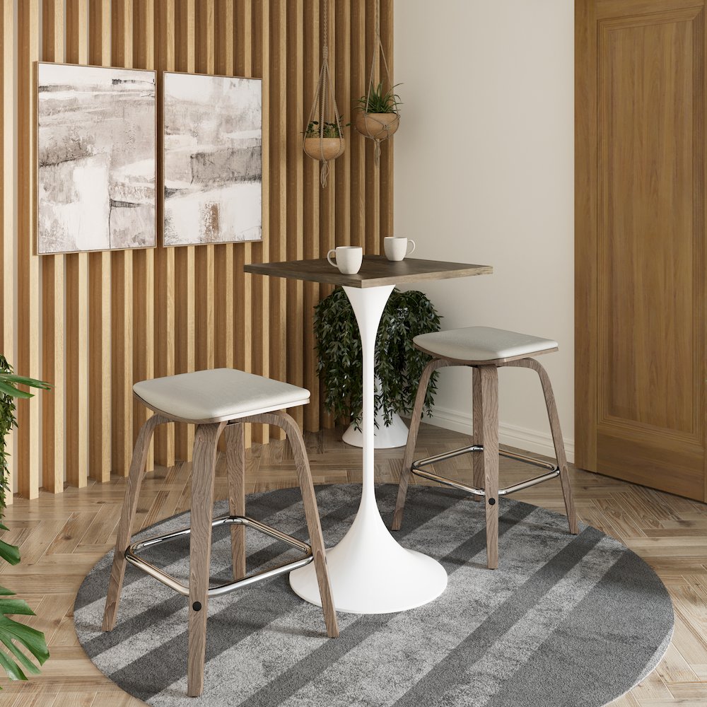 Verve Collection 24 Square Top Bar Height Table