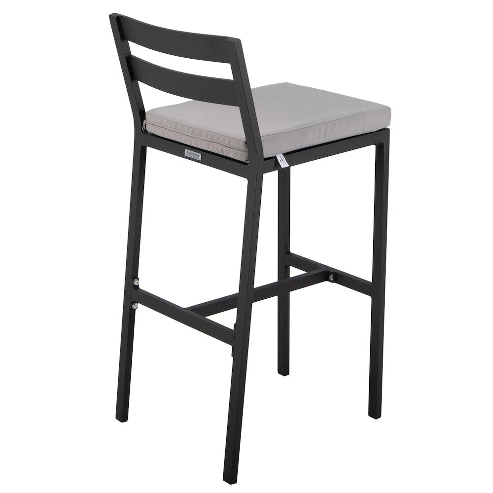 Chelsea Collection Modern Aluminum Outdoor Bar Chair Set of 2