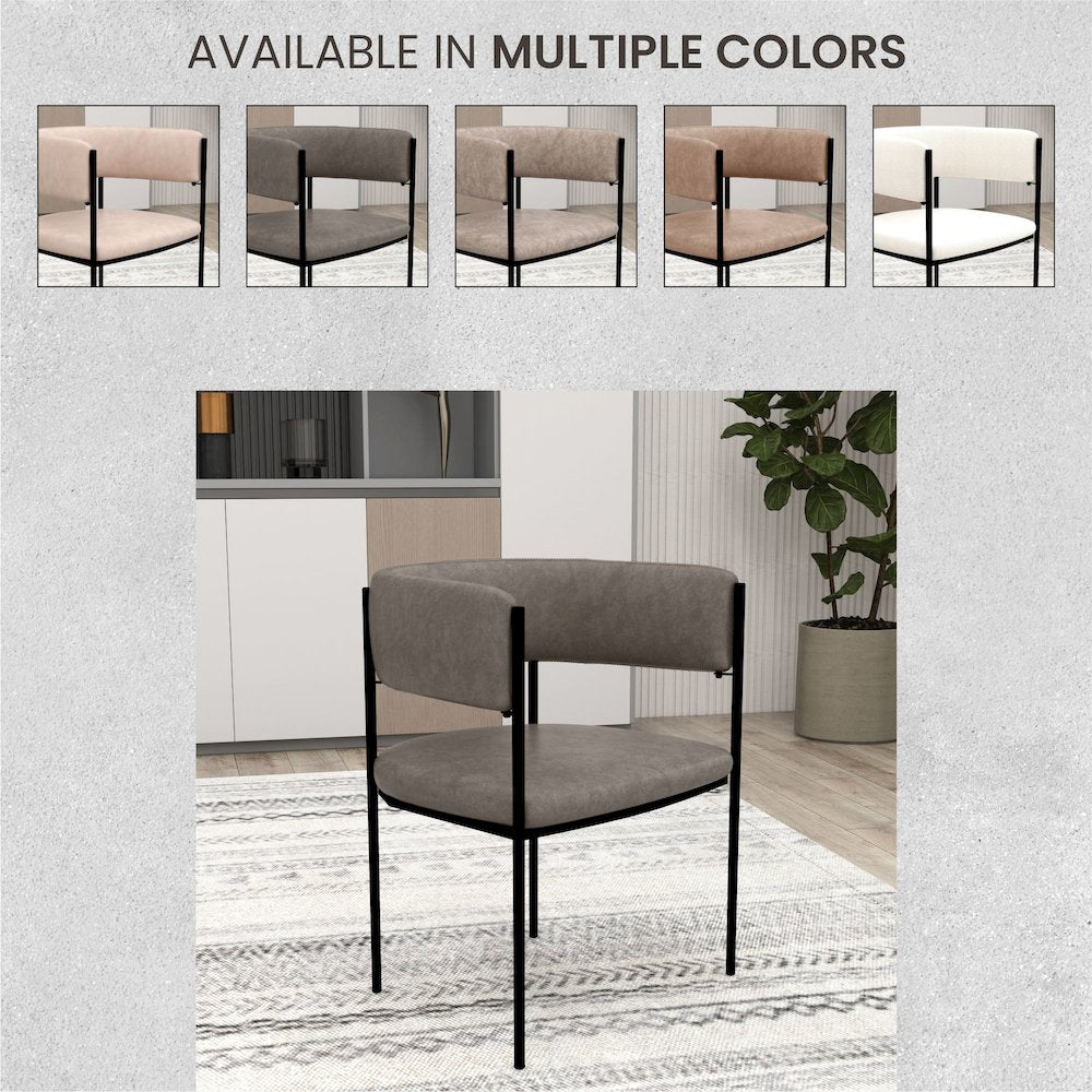 Cyril Collection Modern Chair in Charcoal