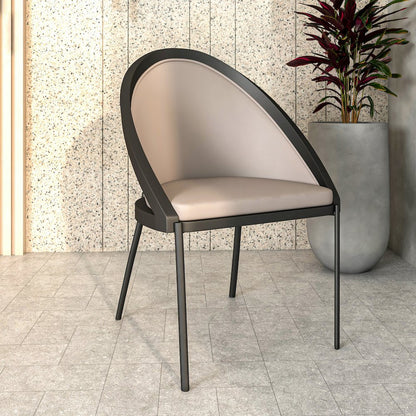 Urbane Collection Modern Dining Chair in Light Grey - Set of 2