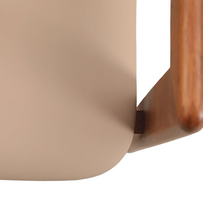 Velo Series Modern Dining Cha...rk Natural Wood with Taupe Seat Set of 4
