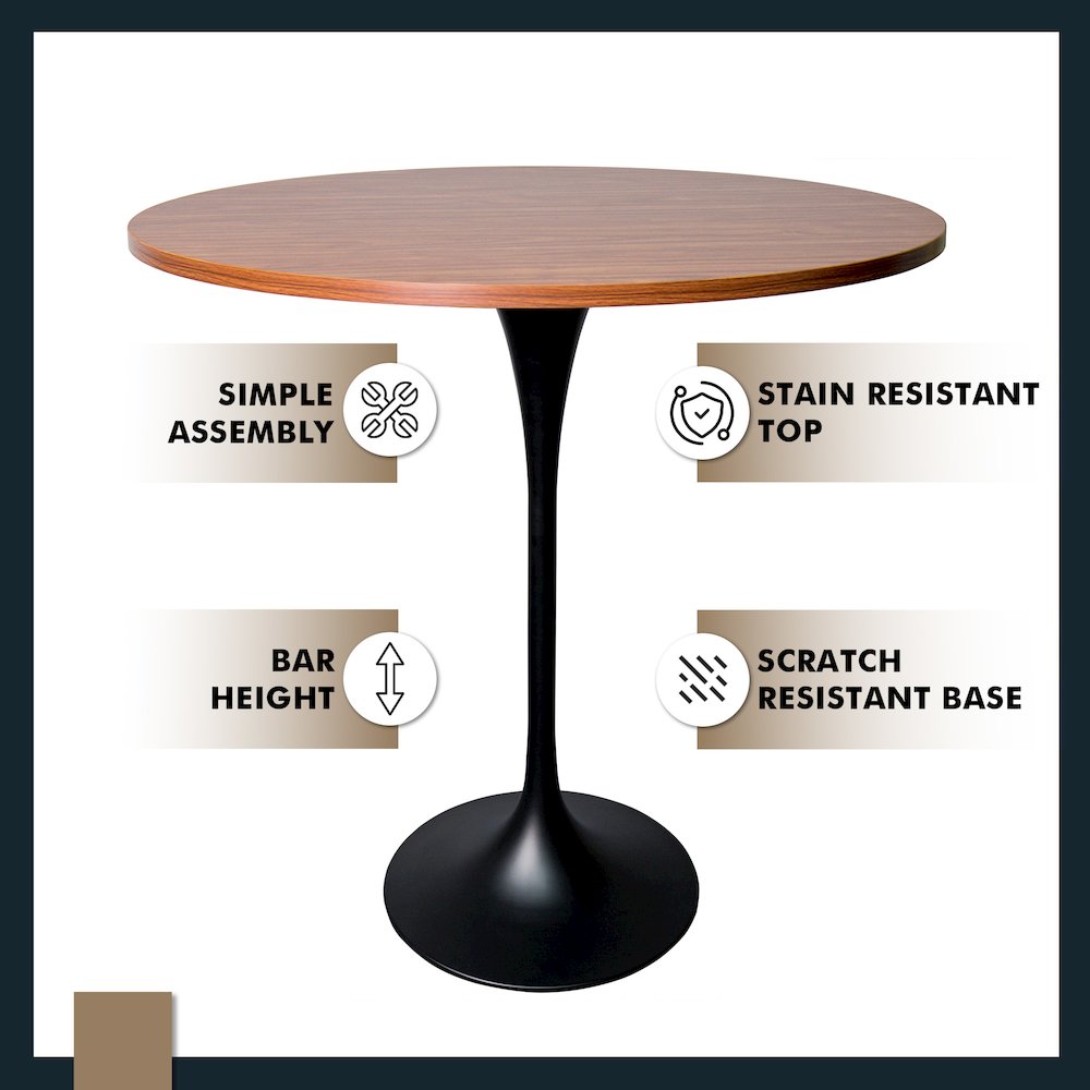 Verve Collection Modern Bar Height Table