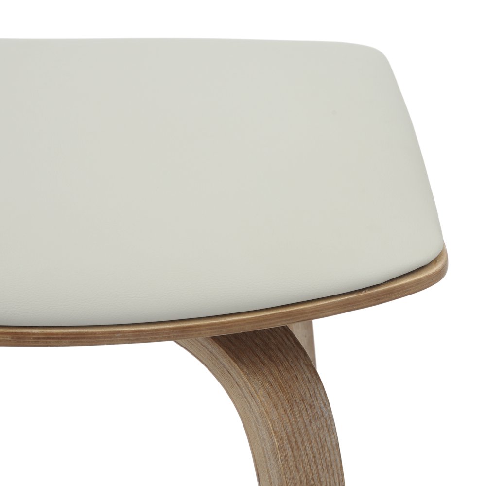 Wooden Counter Stool in Light Grey