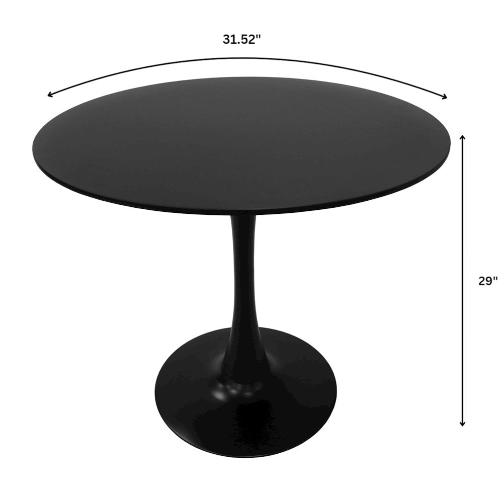 Bristol Mid-Century Modern Round Dining Table