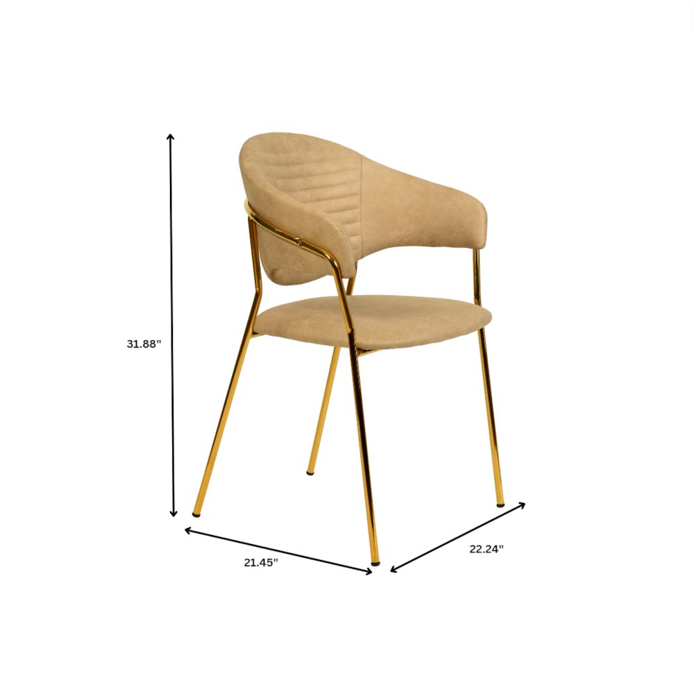 Bella Collection Modern Dining Chair in Toupe