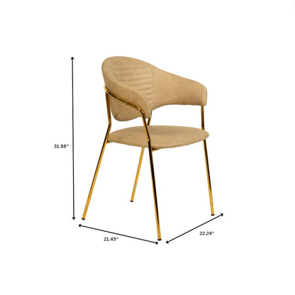 Bella Collection Modern Dining Chair in Toupe