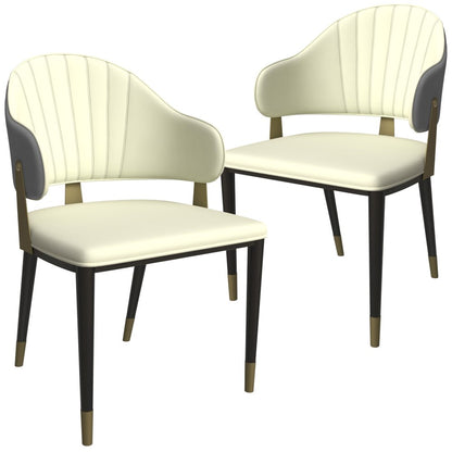 Aria Series Modern Dining Chair in Grey Set of 2