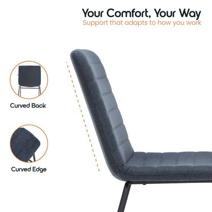 Zylar Series Office Guest Chair in Dark Blue Fabric