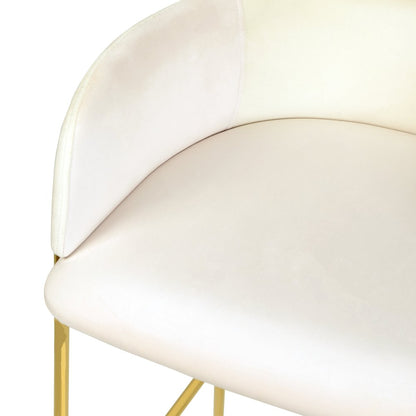 Axis Collection Modern Gold Bar height Chair in Biege