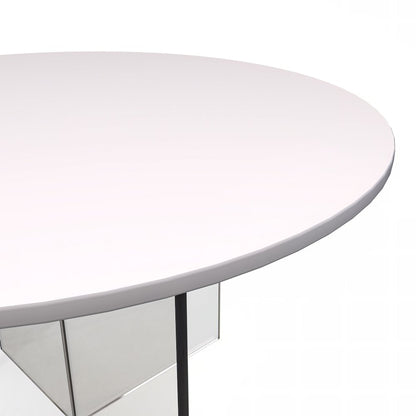 Valore Collection 28" Acrylic Side Table With White Top