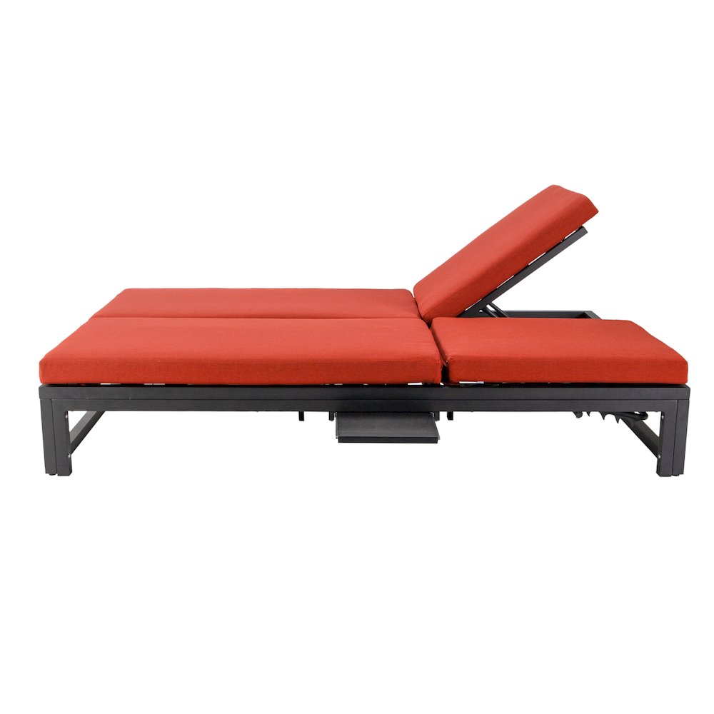 Chelsea Convertible Lounge Reclining Double Chaise With Cushions