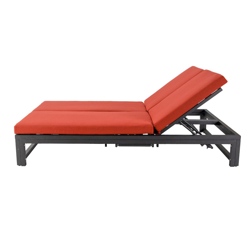 Chelsea Convertible Lounge Reclining Double Chaise With Cushions