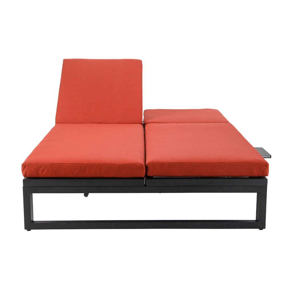 Chelsea Convertible Lounge Reclining Double Chaise With Cushions