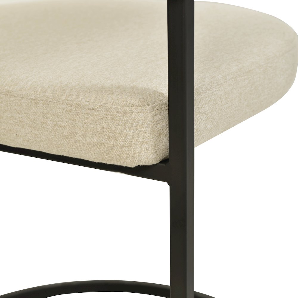 Aero Collection Modern Dining Chair in Oatmeal