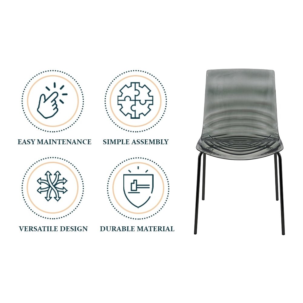 Astor Water Ripple Design Dining Chair
