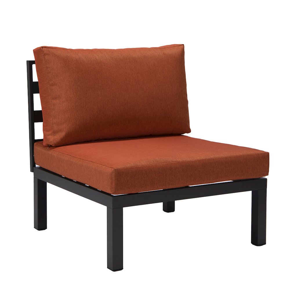 Hamilton Aluminum Patio 4-Seater Sofa With Cushions in Orange