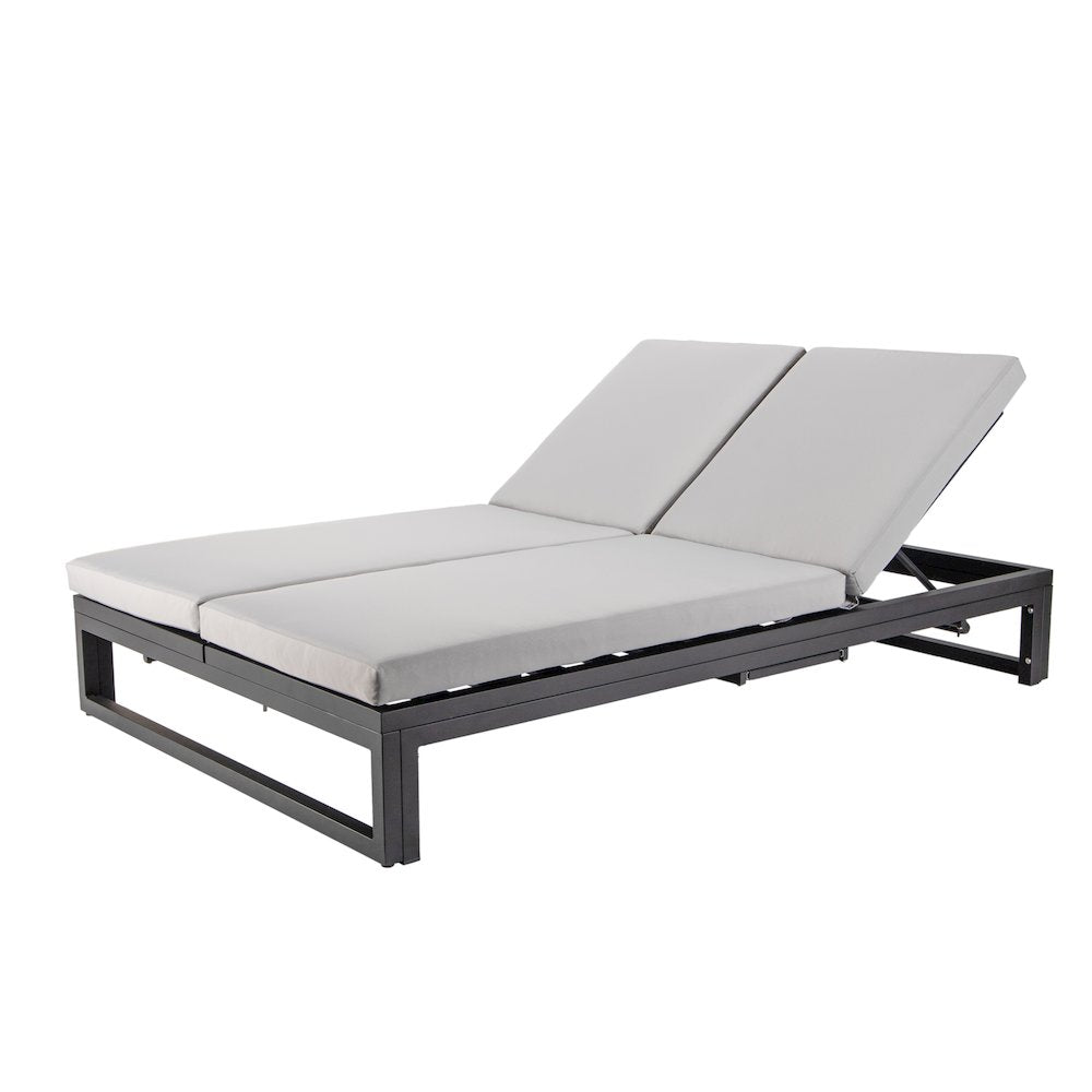 Chelsea Convertible Lounge Reclining Double Chaise With Cushions