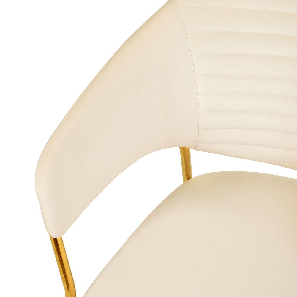 Bella Collection Modern Dining Chair in Off White