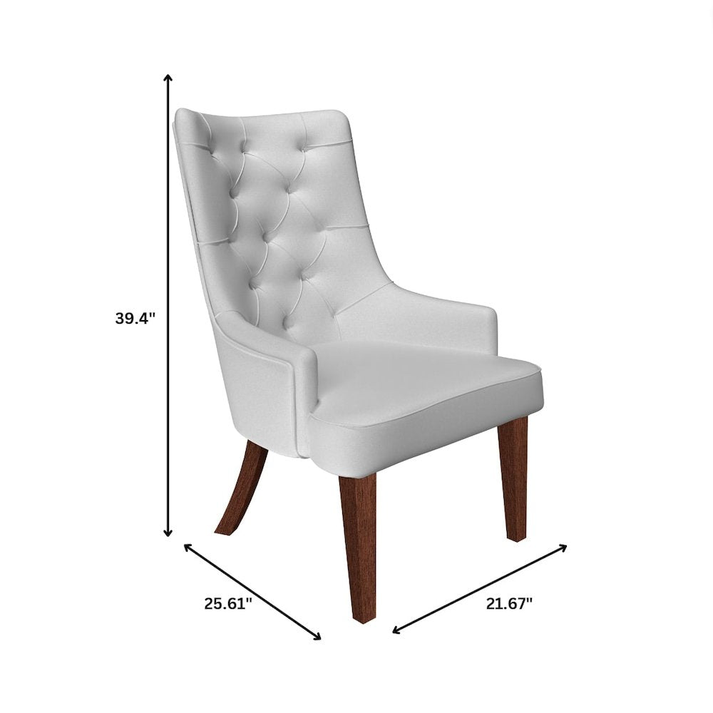 Spruce Collection Modern Wooden Dining Chair in Light Grey Set of 4